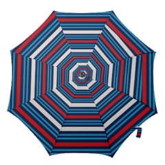 Martini Style Racing Tape Blue Red White Hook Handle Umbrellas (medium) by Mariart