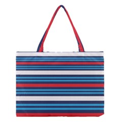 Martini Style Racing Tape Blue Red White Medium Tote Bag