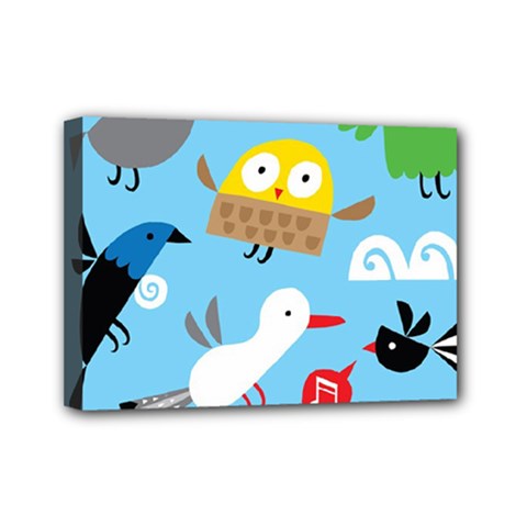 New Zealand Birds Close Fly Animals Mini Canvas 7  X 5  by Mariart