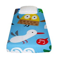 New Zealand Birds Close Fly Animals Fitted Sheet (single Size) by Mariart