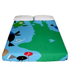 New Zealand Birds Detail Animals Fly Fitted Sheet (king Size) by Mariart