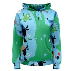 New Zealand Birds Detail Animals Fly Women s Pullover Hoodie by Mariart