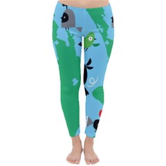 New Zealand Birds Detail Animals Fly Classic Winter Leggings by Mariart