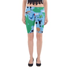 New Zealand Birds Detail Animals Fly Yoga Cropped Leggings by Mariart