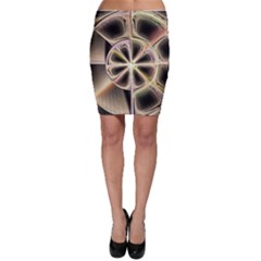 Background With Fractal Crazy Wheel Bodycon Skirt by Simbadda