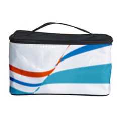 Line Rainbow Orange Blue Yellow Red Pink White Wave Waves Cosmetic Storage Case by Mariart