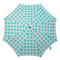 Polka Dot Blue White Hook Handle Umbrellas (large) by Mariart