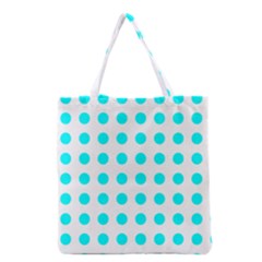 Polka Dot Blue White Grocery Tote Bag by Mariart