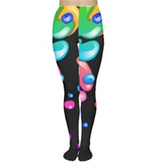 Neon Paint Splatter Background Club Women s Tights by Mariart