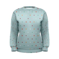 Polka Dot Flooring Blue Orange Blur Spot Women s Sweatshirt by Mariart