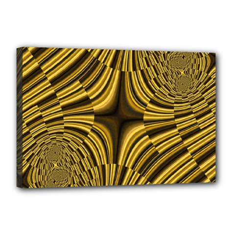 Fractal Golden River Canvas 18  X 12  by Simbadda