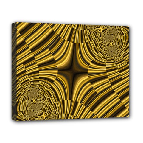 Fractal Golden River Deluxe Canvas 20  X 16   by Simbadda