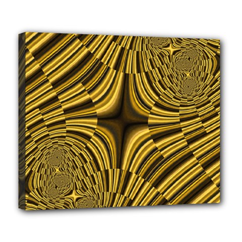 Fractal Golden River Deluxe Canvas 24  X 20   by Simbadda