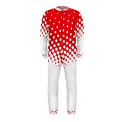 Polka Dot Circle Hole Red White Onepiece Jumpsuit (kids)
