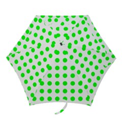 Polka Dot Green Mini Folding Umbrellas