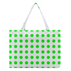Polka Dot Green Medium Tote Bag