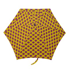 Polka Dot Purple Yellow Orange Mini Folding Umbrellas by Mariart