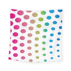 Polka Dot Pink Green Blue Square Tapestry (small) by Mariart