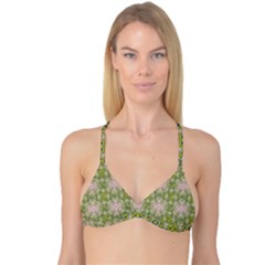 Digital Computer Graphic Seamless Wallpaper Reversible Tri Bikini Top by Simbadda