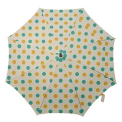 Polka Dot Yellow Green Blue Hook Handle Umbrellas (medium)