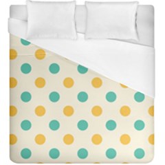 Polka Dot Yellow Green Blue Duvet Cover (king Size)