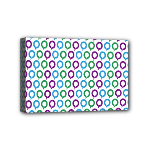 Polka Dot Like Circle Purple Blue Green Mini Canvas 6  X 4 