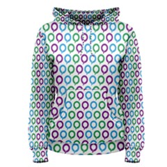 Polka Dot Like Circle Purple Blue Green Women s Pullover Hoodie