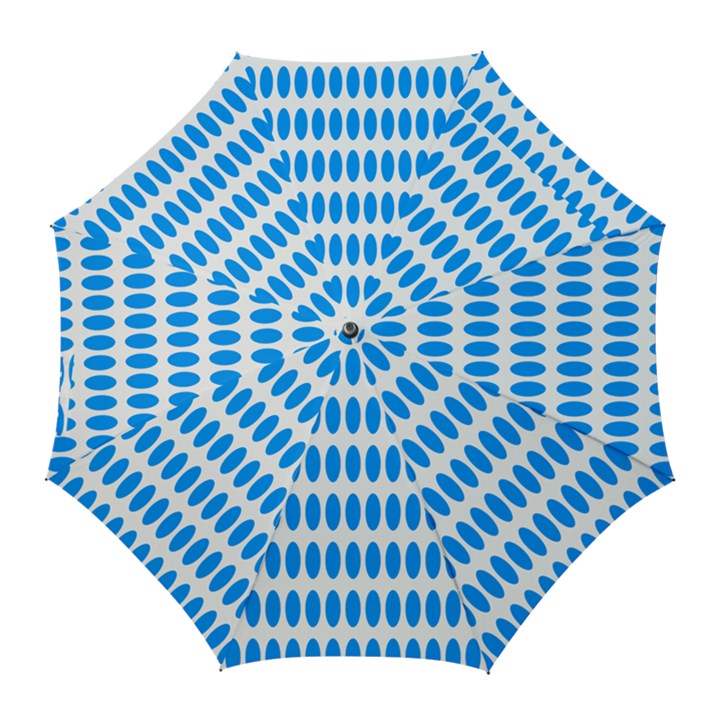 Polka Dots Blue White Golf Umbrellas