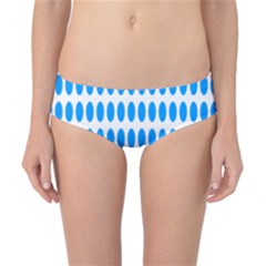 Polka Dots Blue White Classic Bikini Bottoms