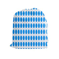 Polka Dots Blue White Drawstring Pouches (extra Large) by Mariart