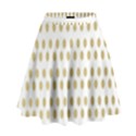 Polka Dots Gold Grey High Waist Skirt View1