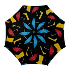 Rain Shoe Boots Blue Yellow Pink Orange Black Umbrella Golf Umbrellas by Mariart