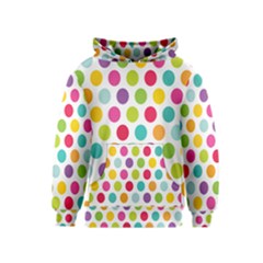 Polka Dot Yellow Green Blue Pink Purple Red Rainbow Color Kids  Pullover Hoodie by Mariart