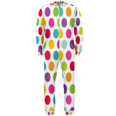 Polka Dot Yellow Green Blue Pink Purple Red Rainbow Color Onepiece Jumpsuit (men)  by Mariart