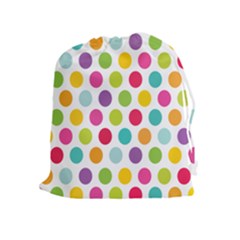 Polka Dot Yellow Green Blue Pink Purple Red Rainbow Color Drawstring Pouches (extra Large) by Mariart