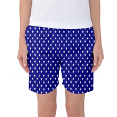 Rainbow Polka Dot Borders Colorful Resolution Wallpaper Blue Star Women s Basketball Shorts