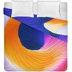 Wave Waves Chefron Color Blue Pink Orange White Red Purple Duvet Cover Double Side (king Size) by Mariart