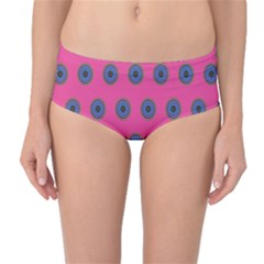 Polka Dot Circle Pink Purple Green Mid-waist Bikini Bottoms by Mariart