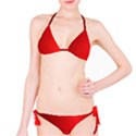 Red Gradient Fractal Backgroun Bikini Set View1