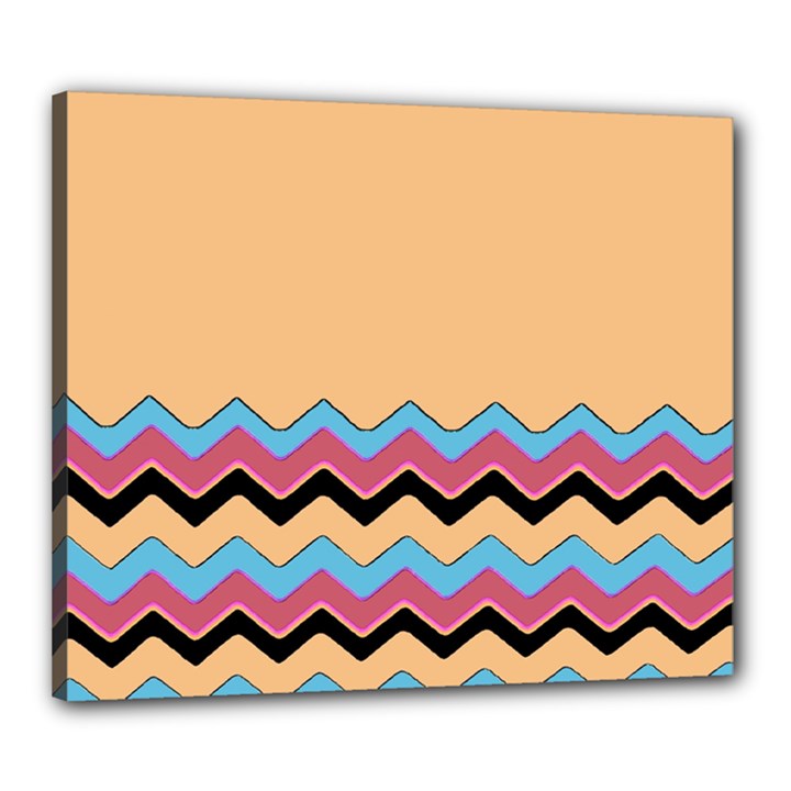 Chevrons Patterns Colorful Stripes Background Art Digital Canvas 24  x 20 