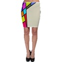 Digitally Created Abstract Page Border With Copyspace Bodycon Skirt View1