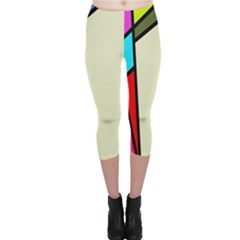 Digitally Created Abstract Page Border With Copyspace Capri Leggings  by Simbadda