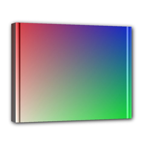 3d Rgb Glass Frame Canvas 14  X 11  by Simbadda