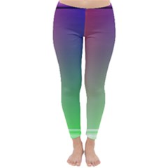 3d Rgb Glass Frame Classic Winter Leggings by Simbadda