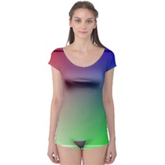 3d Rgb Glass Frame Boyleg Leotard  by Simbadda