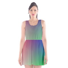 3d Rgb Glass Frame Scoop Neck Skater Dress by Simbadda