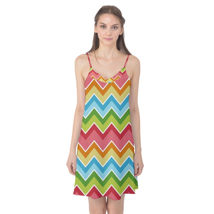 Colorful Background Of Chevrons Zigzag Pattern Camis Nightgown