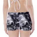 Fractal Black Liquid Art In 3d Glass Frame Boyleg Bikini Wrap Bottoms View2