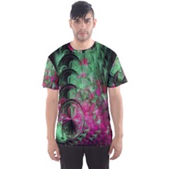 Pink And Green Shapes Make A Pretty Fractal Image Men s Sport Mesh Tee