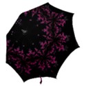 Violet Fractal On Black Background In 3d Glass Frame Hook Handle Umbrellas (Small) View2